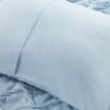 imageComfort Spaces Comforter for Queen Size Bed Ogee Ruched with Crinkle Texture Breathable Comforter Set Queen All Season Lightweight Bedding Set Shams Dcor Pilow FullQueen White 4 PieceBlue