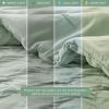 imageComfort Spaces Comforter for Queen Size Bed Ogee Ruched with Crinkle Texture Breathable Comforter Set Queen All Season Lightweight Bedding Set Shams Dcor Pilow FullQueen White 4 PieceGreen