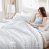 imageComfort Spaces Comforter for Queen Size Bed Ogee Ruched with Crinkle Texture Breathable Comforter Set Queen All Season Lightweight Bedding Set Shams Dcor Pilow FullQueen White 4 PieceWhite