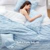 imageComfort Spaces Comforter for Queen Size Bed Ogee Ruched with Crinkle Texture Breathable Comforter Set Queen All Season Lightweight Bedding Set Shams Dcor Pilow FullQueen White 4 PieceBlue
