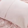 imageComfort Spaces Comforter for Queen Size Bed Ogee Ruched with Crinkle Texture Breathable Comforter Set Queen All Season Lightweight Bedding Set Shams Dcor Pilow FullQueen White 4 PiecePink