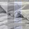 imageComfort Spaces Comforter for Queen Size Bed Ogee Ruched with Crinkle Texture Breathable Comforter Set Queen All Season Lightweight Bedding Set Shams Dcor Pilow FullQueen White 4 PieceGray
