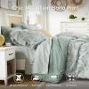 imageComfort Spaces Bed in A Bag Comforter Set  Trendy Casual Design Queen Comforter with Complete Sheet Set with Side Pocket All Season Comforter Queen Shams Gloria Queen GreyYellow 9 PieceGreen