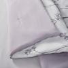 imageComfort Spaces Bed in A Bag Comforter Set  Trendy Casual Design Queen Comforter with Complete Sheet Set with Side Pocket All Season Comforter Queen Shams Gloria Queen GreyYellow 9 PieceFloral Purple