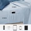 imageComfort Spaces Bed in A Bag Comforter Set  Trendy Casual Design Queen Comforter with Complete Sheet Set with Side Pocket All Season Comforter Queen Shams Gloria Queen GreyYellow 9 PieceDamask Blue