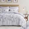 imageComfort Spaces Bed in A Bag Comforter Set  Trendy Casual Design Queen Comforter with Complete Sheet Set with Side Pocket All Season Comforter Queen Shams Gloria Queen GreyYellow 9 PieceFloral Purple