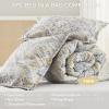 imageComfort Spaces Bed in A Bag Comforter Set  Trendy Casual Design Queen Comforter with Complete Sheet Set with Side Pocket All Season Comforter Queen Shams Gloria Queen GreyYellow 9 PieceGrayYellow