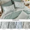 imageComfort Spaces Bed in A Bag Comforter Set  Trendy Casual Design Queen Comforter with Complete Sheet Set with Side Pocket All Season Comforter Queen Shams Gloria Queen GreyYellow 9 PieceGreen