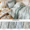 imageComfort Spaces Bed in A Bag Comforter Set  Trendy Casual Design Queen Comforter with Complete Sheet Set with Side Pocket All Season Comforter Queen Shams Gloria Queen GreyYellow 9 PieceGreen