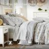 imageComfort Spaces Bed in A Bag Comforter Set  Trendy Casual Design Queen Comforter with Complete Sheet Set with Side Pocket All Season Comforter Queen Shams Gloria Queen GreyYellow 9 PieceGrayYellow