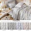imageComfort Spaces Bed in A Bag Comforter Set  Trendy Casual Design Queen Comforter with Complete Sheet Set with Side Pocket All Season Comforter Queen Shams Gloria Queen GreyYellow 9 PieceGrayYellow