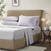 imageComfort Spaces Bed in A Bag Comforter Set  Trendy Casual Design Queen Comforter with Complete Sheet Set with Side Pocket All Season Comforter Queen Shams Gloria Queen GreyYellow 9 PieceFloral Purple
