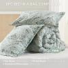 imageComfort Spaces Bed in A Bag Comforter Set  Trendy Casual Design Queen Comforter with Complete Sheet Set with Side Pocket All Season Comforter Queen Shams Gloria Queen GreyYellow 9 PieceGreen