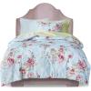 imageComfort Spaces Bed in A Bag Comforter Set  Trendy Casual Design Queen Comforter with Complete Sheet Set with Side Pocket All Season Comforter Queen Shams Gloria Queen GreyYellow 9 PieceFloral Blue