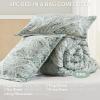 imageComfort Spaces Bed in A Bag Comforter Set  Trendy Casual Design Queen Comforter with Complete Sheet Set with Side Pocket All Season Comforter Queen Shams Gloria Queen GreyYellow 9 PieceGreen