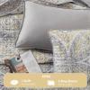 imageComfort Spaces Boho Quilt Set Queen Reversible Vermicelli Quilting Queen Size Bed All Season Lightweight Coverlet Winter Layer Bedding Shams Gloria FullQueen Green 3 PieceGrey Yellow