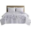 imageComfort Spaces Boho Quilt Set Queen Reversible Vermicelli Quilting Queen Size Bed All Season Lightweight Coverlet Winter Layer Bedding Shams Gloria FullQueen Green 3 PieceKate Purple