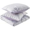 imageComfort Spaces Boho Quilt Set Queen Reversible Vermicelli Quilting Queen Size Bed All Season Lightweight Coverlet Winter Layer Bedding Shams Gloria FullQueen Green 3 PieceKate Purple