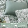 imageComfort Spaces Boho Quilt Set Queen Reversible Vermicelli Quilting Queen Size Bed All Season Lightweight Coverlet Winter Layer Bedding Shams Gloria FullQueen Green 3 PieceGreen