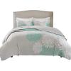 imageComfort Spaces Boho Quilt Set Queen Reversible Vermicelli Quilting Queen Size Bed All Season Lightweight Coverlet Winter Layer Bedding Shams Gloria FullQueen Green 3 PieceAqua