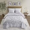 imageComfort Spaces Boho Quilt Set Queen Reversible Vermicelli Quilting Queen Size Bed All Season Lightweight Coverlet Winter Layer Bedding Shams Gloria FullQueen Green 3 PieceKate Purple