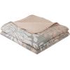 imageComfort Spaces Boho Quilt Set Queen Reversible Vermicelli Quilting Queen Size Bed All Season Lightweight Coverlet Winter Layer Bedding Shams Gloria FullQueen Green 3 PieceBlushGrey