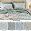 imageComfort Spaces Boho Quilt Set Queen Reversible Vermicelli Quilting Queen Size Bed All Season Lightweight Coverlet Winter Layer Bedding Shams Gloria FullQueen Green 3 PieceGreen