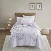imageComfort Spaces Boho Quilt Set Queen Reversible Vermicelli Quilting Queen Size Bed All Season Lightweight Coverlet Winter Layer Bedding Shams Gloria FullQueen Green 3 PieceKate Purple