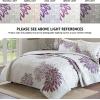 imageComfort Spaces Boho Quilt Set Queen Reversible Vermicelli Quilting Queen Size Bed All Season Lightweight Coverlet Winter Layer Bedding Shams Gloria FullQueen Green 3 PiecePurple