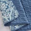 imageComfort Spaces Boho Quilt Set Queen Reversible Vermicelli Quilting Queen Size Bed All Season Lightweight Coverlet Winter Layer Bedding Shams Gloria FullQueen Green 3 PieceGloria Aqua