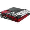 imageComfort Spaces Boho Quilt Set Queen Reversible Vermicelli Quilting Queen Size Bed All Season Lightweight Coverlet Winter Layer Bedding Shams Gloria FullQueen Green 3 PieceRedBlack