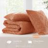 imageComfort Spaces Comforter for Queen Size Bed Geometric Diamond Tufted Boho Comforter Set Queen All Season Lightweight Bedding Set Matching Sham FullQueen Pink 3 PieceTerracotta