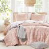 imageComfort Spaces Comforter for Queen Size Bed Geometric Diamond Tufted Boho Comforter Set Queen All Season Lightweight Bedding Set Matching Sham FullQueen Pink 3 PiecePink