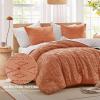 imageComfort Spaces Comforter for Queen Size Bed Geometric Diamond Tufted Boho Comforter Set Queen All Season Lightweight Bedding Set Matching Sham FullQueen Pink 3 PieceTerracotta