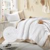 imageComfort Spaces Comforter for Queen Size Bed Geometric Diamond Tufted Boho Comforter Set Queen All Season Lightweight Bedding Set Matching Sham FullQueen Pink 3 PieceWhite