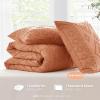 imageComfort Spaces Comforter for Queen Size Bed Geometric Diamond Tufted Boho Comforter Set Queen All Season Lightweight Bedding Set Matching Sham FullQueen Pink 3 PieceTerracotta