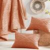 imageComfort Spaces Comforter for Queen Size Bed Geometric Diamond Tufted Boho Comforter Set Queen All Season Lightweight Bedding Set Matching Sham FullQueen Pink 3 PieceTerracotta