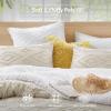 imageComfort Spaces Comforter for Queen Size Bed Geometric Diamond Tufted Boho Comforter Set Queen All Season Lightweight Bedding Set Matching Sham FullQueen Pink 3 PieceBeige