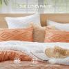 imageComfort Spaces Comforter for Queen Size Bed Geometric Diamond Tufted Boho Comforter Set Queen All Season Lightweight Bedding Set Matching Sham FullQueen Pink 3 PieceTerracotta