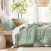 imageComfort Spaces Comforter for Queen Size Bed Geometric Diamond Tufted Boho Comforter Set Queen All Season Lightweight Bedding Set Matching Sham FullQueen Pink 3 PieceSage Green