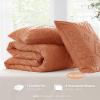 imageComfort Spaces Comforter for Queen Size Bed Geometric Diamond Tufted Boho Comforter Set Queen All Season Lightweight Bedding Set Matching Sham FullQueen Pink 3 PieceTerracotta
