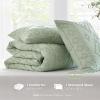 imageComfort Spaces Comforter for Queen Size Bed Geometric Diamond Tufted Boho Comforter Set Queen All Season Lightweight Bedding Set Matching Sham FullQueen Pink 3 PieceSage Green