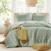 imageComfort Spaces Comforter for Queen Size Bed Geometric Diamond Tufted Boho Comforter Set Queen All Season Lightweight Bedding Set Matching Sham FullQueen Pink 3 PieceSage Green