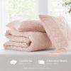 imageComfort Spaces Comforter for Queen Size Bed Geometric Diamond Tufted Boho Comforter Set Queen All Season Lightweight Bedding Set Matching Sham FullQueen Pink 3 PiecePink