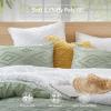 imageComfort Spaces Comforter for Queen Size Bed Geometric Diamond Tufted Boho Comforter Set Queen All Season Lightweight Bedding Set Matching Sham FullQueen Pink 3 PieceSage Green