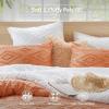 imageComfort Spaces Comforter for Queen Size Bed Geometric Diamond Tufted Boho Comforter Set Queen All Season Lightweight Bedding Set Matching Sham FullQueen Pink 3 PieceTerracotta