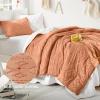 imageComfort Spaces Comforter for Queen Size Bed Geometric Diamond Tufted Boho Comforter Set Queen All Season Lightweight Bedding Set Matching Sham FullQueen Pink 3 PieceTerracotta