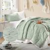 imageComfort Spaces Comforter for Queen Size Bed Geometric Diamond Tufted Boho Comforter Set Queen All Season Lightweight Bedding Set Matching Sham FullQueen Pink 3 PieceSage Green