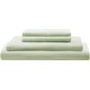 imageComfort Spaces Cooling Sheet Set Poly X Rayon Blend Rayon Derived from Bamboo Soft Silky Lustrous Heathered Finish Queen Sheets for Summer All Season Sheet Set Queen Dark Grey 4 PieceSage Green