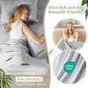 imageComfort Spaces Cooling Sheet Set Poly X Rayon Blend Rayon Derived from Bamboo Soft Silky Lustrous Heathered Finish Queen Sheets for Summer All Season Sheet Set Queen Dark Grey 4 PieceLight Grey